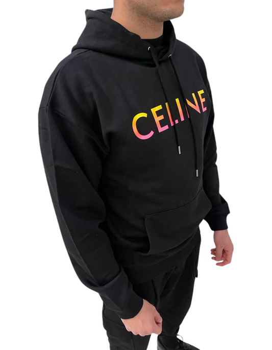 Celine Logo Print Hoodie